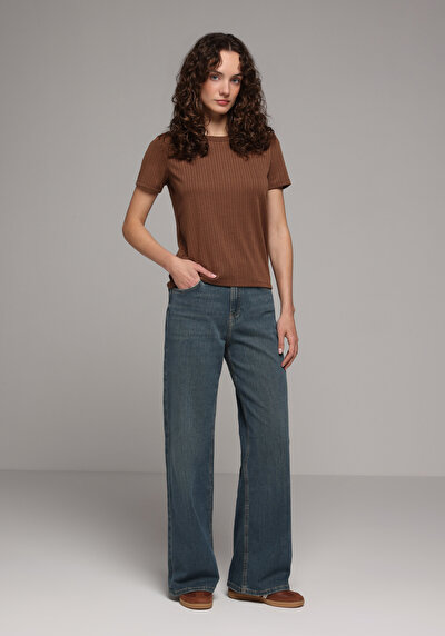 Image de 970 Berry Pantalon En Jean Regular Fit Femme