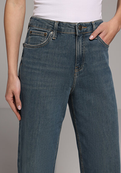 Image de 970 Berry Pantalon    En Jean Regular Fit Femme