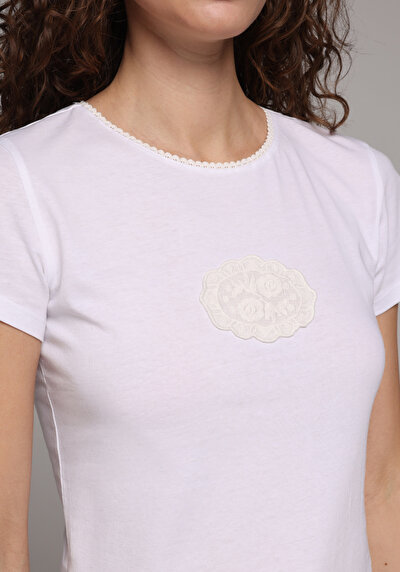 Image de Blouse À Manches Courtes Blanc Slim Fit Manches Courtes Femme
