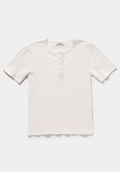 Image de Chemise Polo À Manches Courtes Blanc Droit Slim Fit Femme