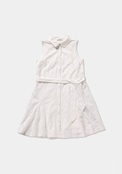 Afficher les détails de Robe Blanc Regular Fit Sans Manches Normale Rachel Femme