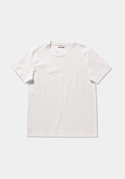 Image de T-shirt À Manches Courtes Blanc Regular Fit Droit Homme
