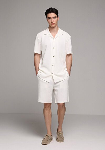 Image de Short Blanc Regular Fit Homme