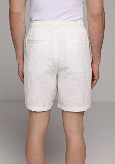 Image de Short Blanc Relaxed Fit Homme