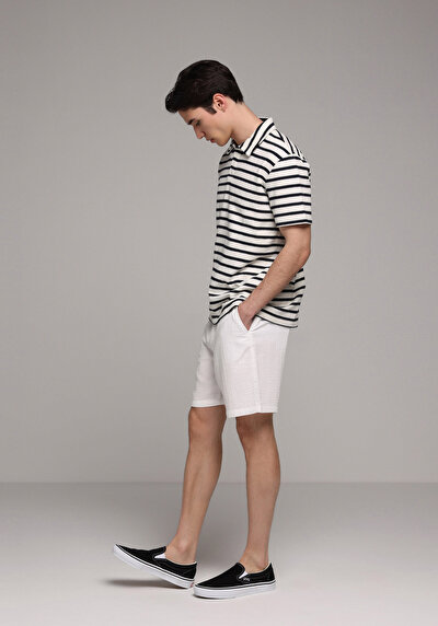 Image de Short Blanc Relaxed Fit Homme