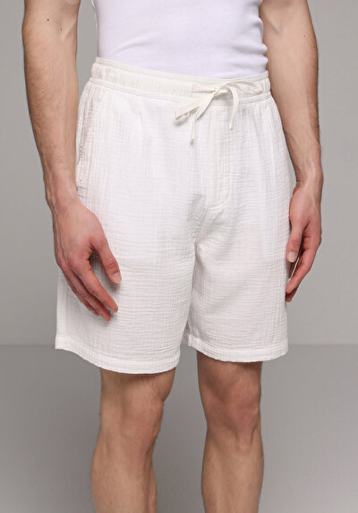 Image de Short Blanc Relaxed Fit Homme