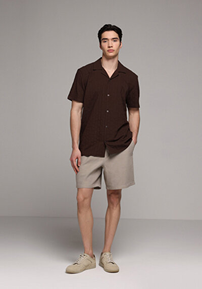 Image de Short Beige Relaxed Fit Homme