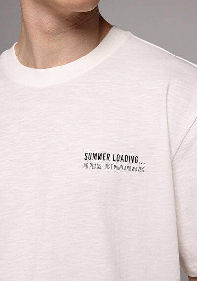 Image de T-shirt À Manches Courtes Blanc Comfort Fit Droit Homme