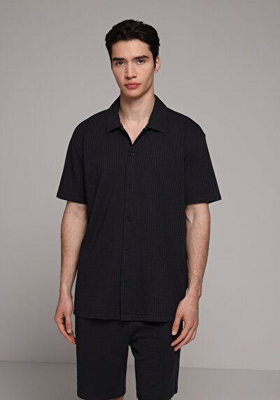 Image de T-shirt Polo À Manches Courtes Marine Droit Regular Fit Homme