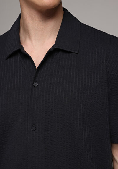 Image de T-shirt Polo À Manches Courtes Marine Droit Regular Fit Homme