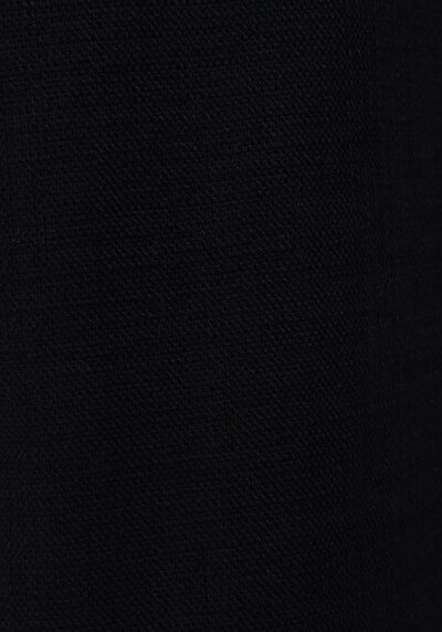 Afficher les détails de Pantalon Noir Straight Leg Medium Rise En Sergé Regular Fit Homme