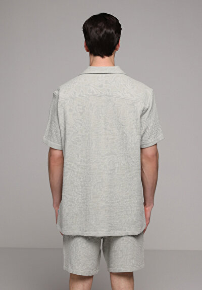 Image de Chemise À Manches Courtes Vert Jakarli Regular Fit Homme