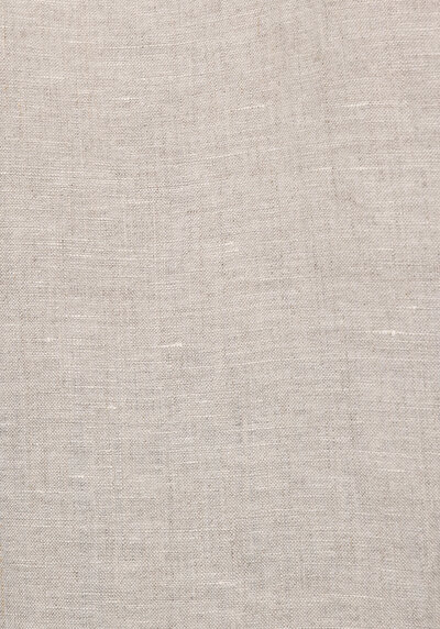 Afficher les détails de Chemise À Manches Longues Beige Regular Fit Droit Lin Homme