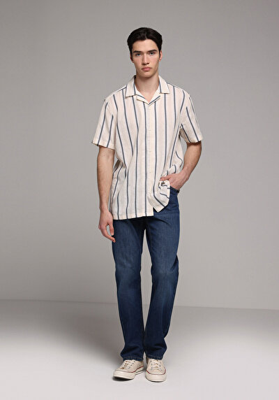 Image de 045 David Pantalon Bleu Foncé   En Jean Regular Fit Homme
