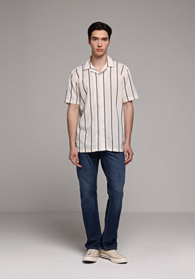 Image de 045 David Pantalon Bleu Foncé   En Jean Regular Fit Homme