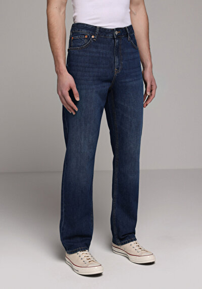 Image de 045 David Pantalon Bleu Foncé   En Jean Regular Fit Homme
