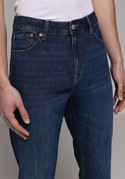Image de 045 David Pantalon Bleu Foncé   En Jean Regular Fit Homme