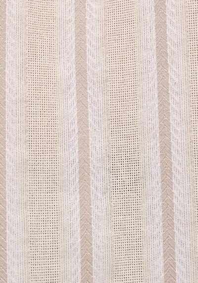 Afficher les détails de Chemise À Manches Courtes Marron Rayé Regular Fit Homme