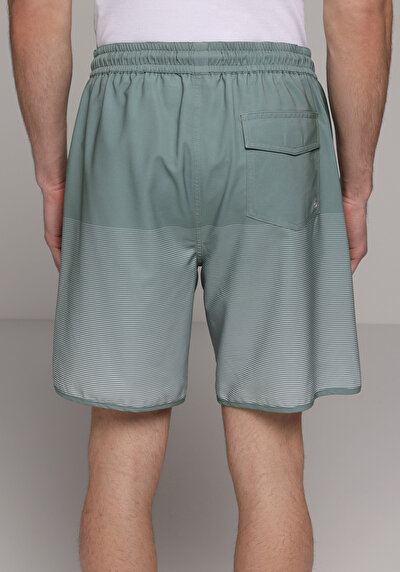 Image de Short De Bain Vert Slim Fit Doublé Homme