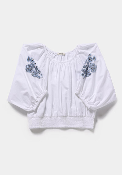 Afficher les détails de Chemise À Manches Longues Blanc Fashion Fit Jakarli Uni Femme