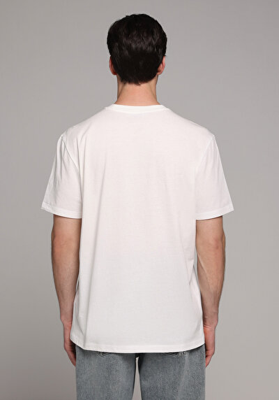 Image de T-shirt À Manches Courtes Blanc Regular Fit Droit Homme