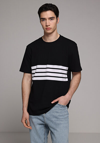 Image de T-shirt À Manches Courtes Marine Regular Fit Droit Homme