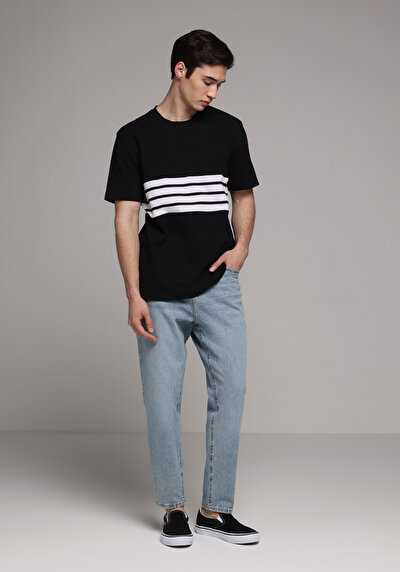Image de T-shirt À Manches Courtes Marine Regular Fit Droit Homme
