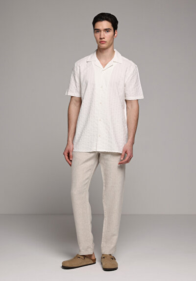 Image de Chemise À Manches Courtes Blanc Jakarli Regular Fit Homme