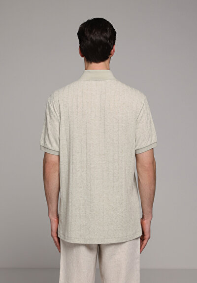 Image de T-shirt Polo À Manches Courtes Vert Droit Regular Fit Homme