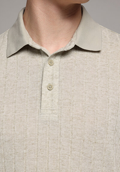 Image de T-shirt Polo À Manches Courtes Vert Droit Regular Fit Homme