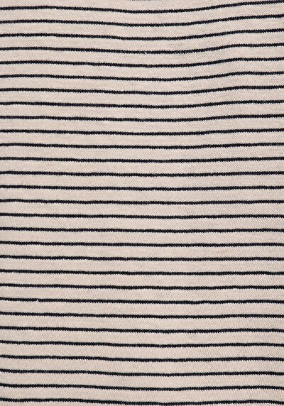 Afficher les détails de T-shirt À Manches Courtes Ecru Regular Fit Rayé Homme