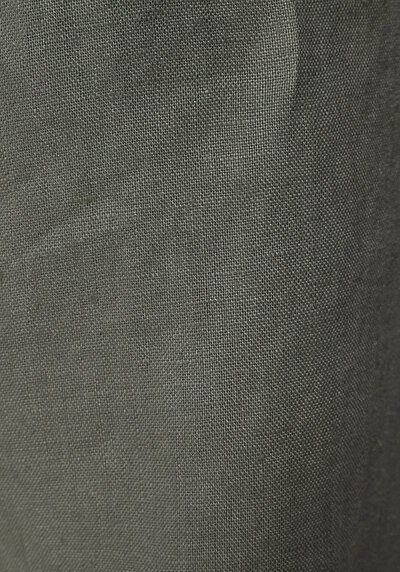 Afficher les détails de Pantalon Vert Straight Leg Medium Rise En Lin Regular Fit Homme