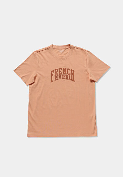 Image de T-shirt À Manches Courtes Saumon Regular Fit Droit Homme