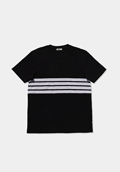 Image de T-shirt À Manches Courtes Marine Regular Fit Droit Homme