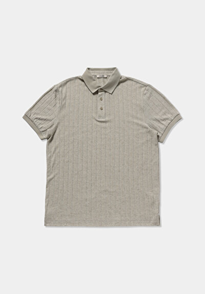 Image de T-shirt Polo À Manches Courtes Vert Droit Regular Fit Homme