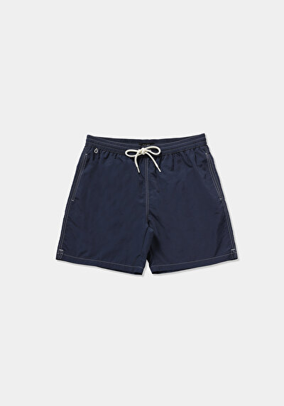 Image de Short De Bain Marine Slim Fit Doublé Homme
