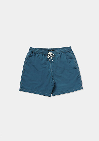 Image de Short De Bain Vert Slim Fit Doublé Homme
