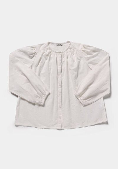 Image de Chemisier À Manches Longues Blanc Fashion Fit Femme