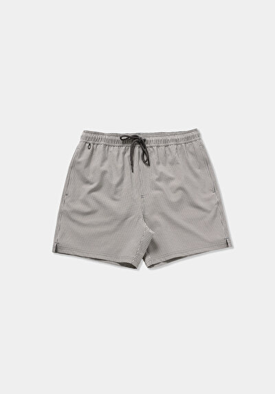 Image de Short De Bain Anthracite Slim Fit Doublé Homme