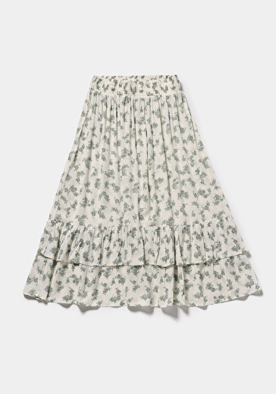 Image de Jupe Ecru   Uni Maxi Femme