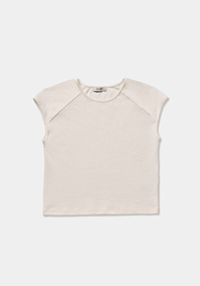 Image de T-shirt À Manches Courtes Blanc Slim Fit Droit Femme
