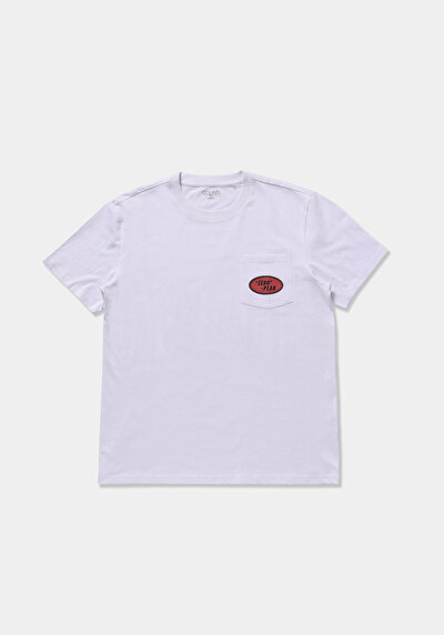 Image de T-shirt À Manches Courtes Blanc Comfort Fit Droit Homme