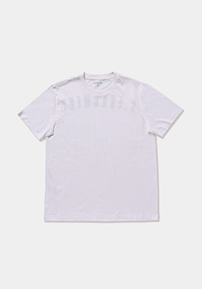 Image de T-shirt À Manches Courtes Blanc Comfort Fit Droit Homme