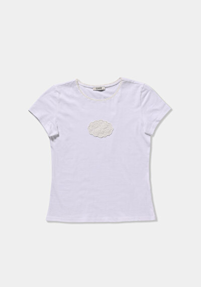 Image de Blouse À Manches Courtes Blanc Slim Fit Manches Courtes Femme