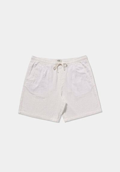 Image de Short Blanc Relaxed Fit Homme