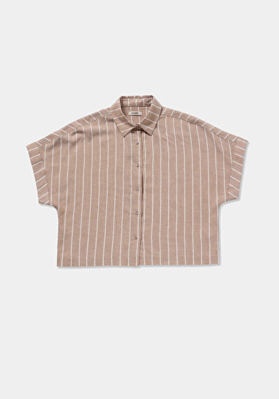 Image de Chemise À Manches Courtes  Rayé Fashion Fit Femme