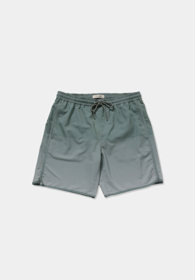 Image de Short De Bain Vert Slim Fit Doublé Homme