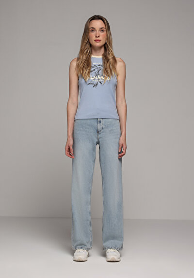 Image de 880 Elisa Pantalon  Straight Leg Medium Rise En Jean Straight Fit Femme