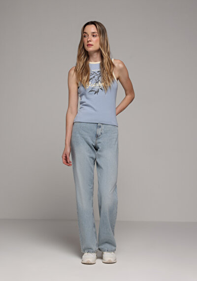 Image de 880 Elisa Pantalon Straight Leg Medium Rise En Jean Straight Fit Femme