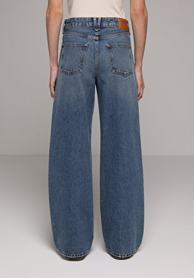 Image de 970 Berry Pantalon Wide Leg High Rise En Jean Regular Fit Femme